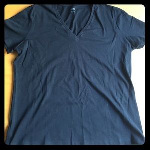 Black V-Neck T-Shirt—NEW